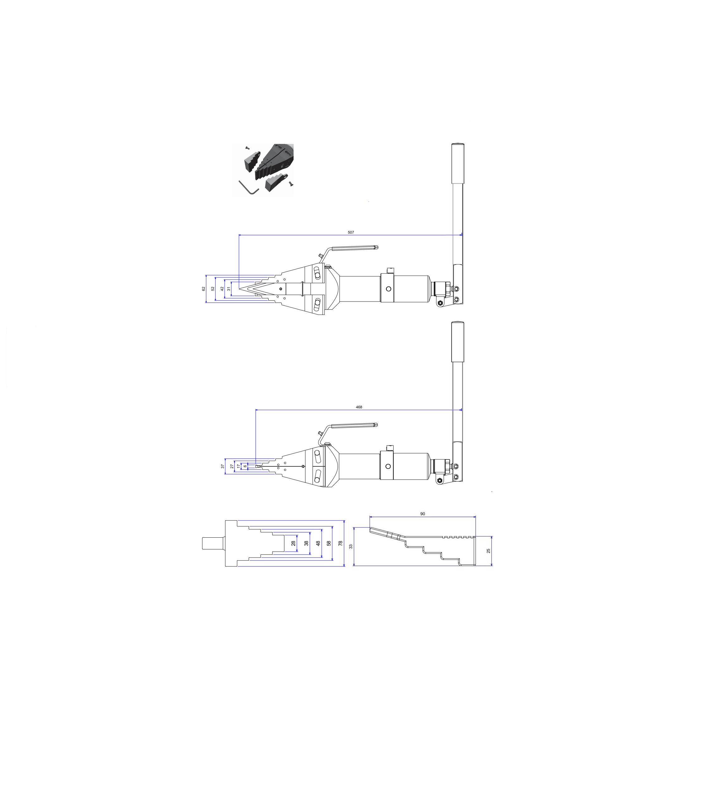 Integral Hydraulic Flange Spreader